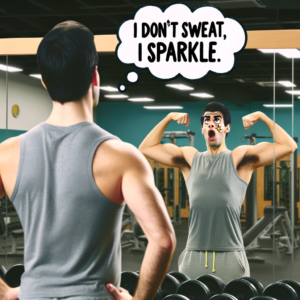 2. "I don't sweat, I sparkle." – Anonymous