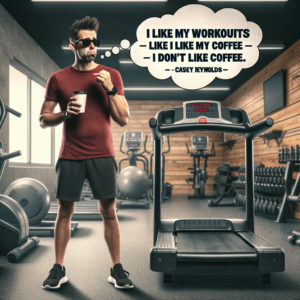 "I like my workouts like I like my coffee – I don't like coffee." - Casey Reynolds